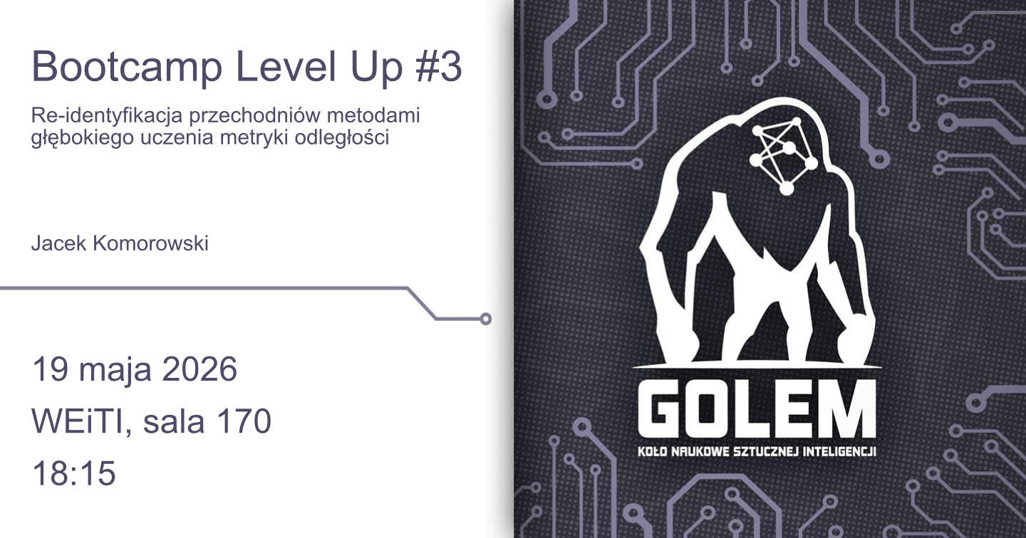 Bootcamp Level Up #3 Re-identyfikacja osób metodami głębokiego uczenia metryki event photo